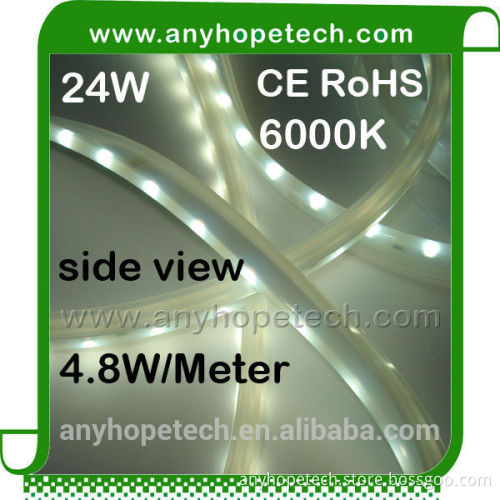 High quality white color 60leds per meter 1950lm car side led strip light